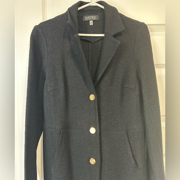 Kasper Wool Classic Trench Coat Jacket - Picture 3 of 8